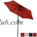 Sunnydaze 7.5 Foot Outdoor Aluminum Patio Umbrella with Tilt & Crank, Red   567147524